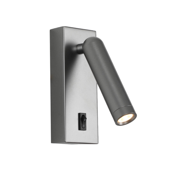 Nowoczesna ścienna lampa Nova WL-46376-1-GR LED 2,5W 3000K tuba szara