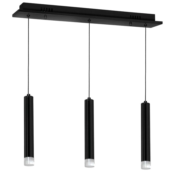 Listwa LAMPA wisząca CARBON ML183 Milagro metalowa OPRAWA zwis LED 15W 4000K sufitowa tuby czarne