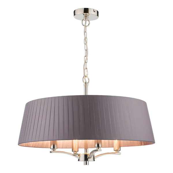 Metalowa lampa wisząca Cristin CRI0439 Dar Lightning nikiel szara