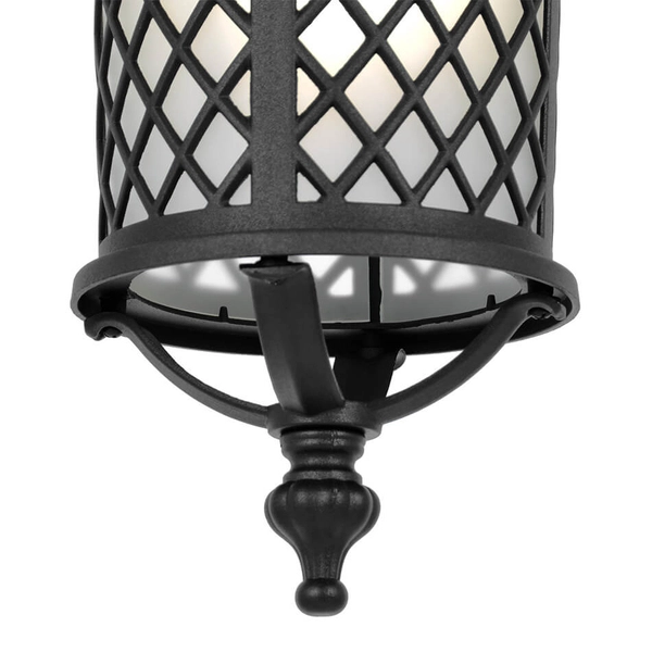 Zewnętrzna lampa wisząca Chicago K-8216 Kaja IP44 metalowa szklana czarna