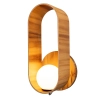 Kulista lampa ścienna Sfera QN-SFERA-WB-L-TEAK do salonu brązowy biały