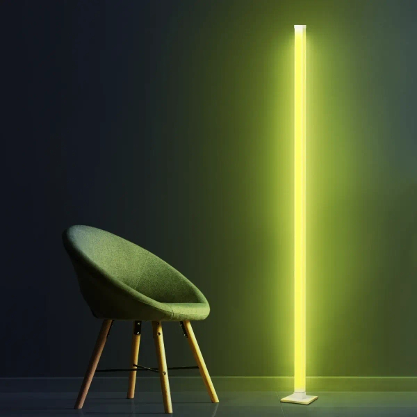 Lampa podłogowa Magical 325211 Polux z pilotem podłużna biała