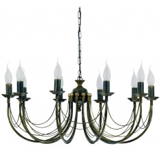 LAMPA wisząca ARES 206 Nowodvorski pałacowa OPRAWA metalowy zwis świecznikowy na łańcuchu maria teresa czarny złoty