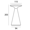 Zewnętrzna lampa stolikowa FUNGHI T0064 LED 1,6W 2700K IP44 szara