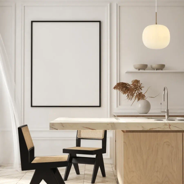 Okrągła wisząca lampa 20124 szklana kulista biały mosiądz