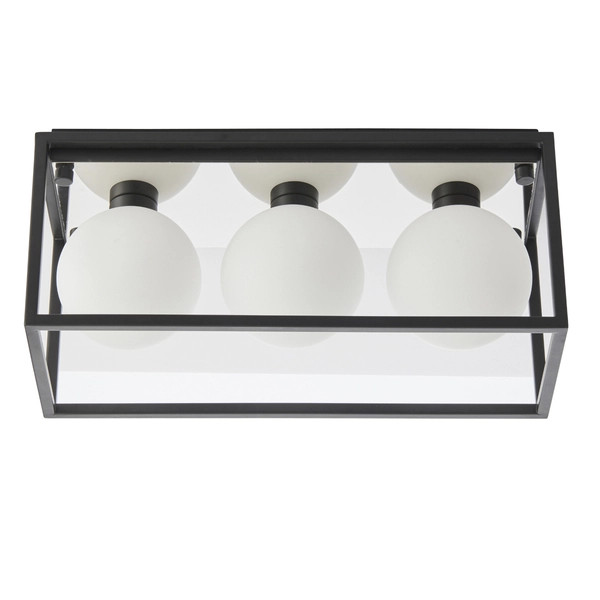 Lampa łazienkowa sufitowa L&-195051 Light& klatka szklana IP44 czarna