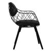 Krzesło Demon 180-DMT.BLACK tapicerowane ekoskórą czarne