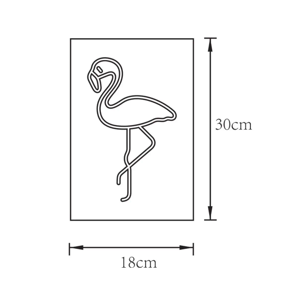 Dekoracyjna lampa stołowa FLAMINGO FM-WN33 LED 3,4W NEON różowy