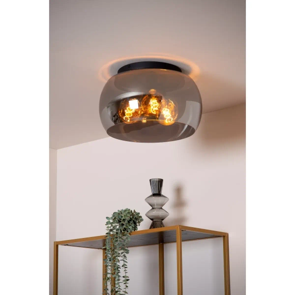 Sufitowa lampa loft OLIVIA 45101/40/65 Lucide przydymiony czarny