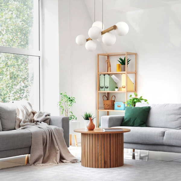 Lampa wisząca na listwie Estera 5905 bańki kule beżowa biała