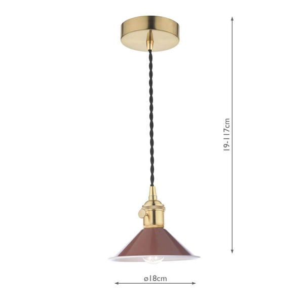 Lampa wisząca do salonu Hadano HAD0140-08 mosiądz ceglany