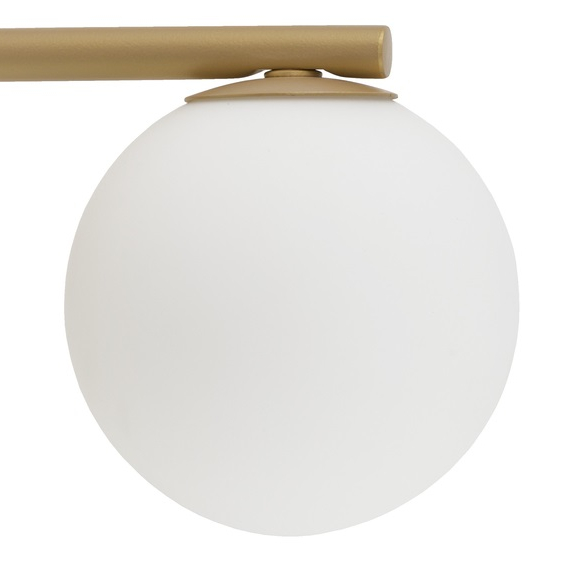 Loftowa LAMPA ścienna GAMA 33335 Sigma szklana kula kinkiet do sypialni złoty biały