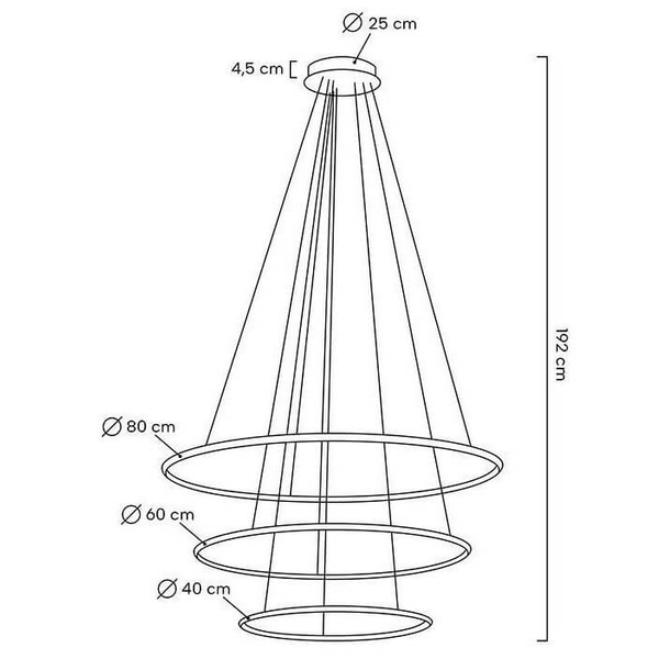Ledowa lampa wisząca Ring Slim MSE1501100161 Moosee 50W 3000K z pilotem złota