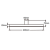 Kinkiet łazienkowy Nevada LP-778/1W L WH LED 20W 4000K IP44 minimalistyczny biały