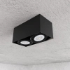 Podwójna lampa sufitowa Plaza ML4746 metalowa natynkowa czarna