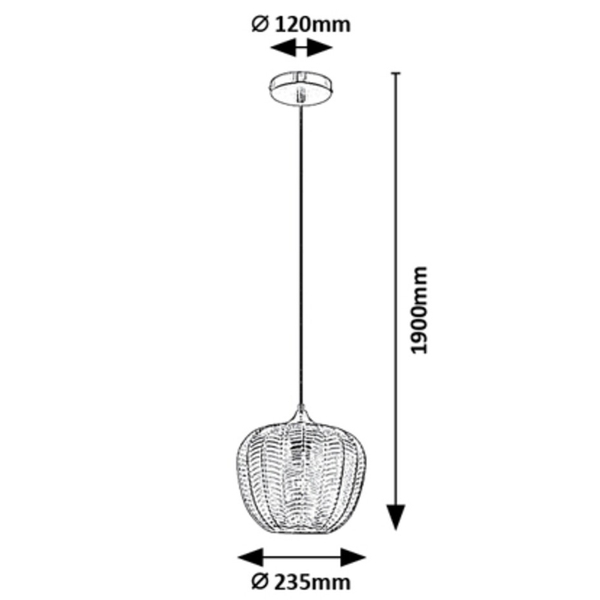 Wisząca lampa szklana Monet 3177 do jadalni nad stół chrom przydymiona