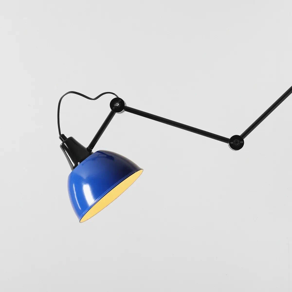 Lampa ścienna regulowana AIDA 1141C3_25 do salonu czarna kobaltowa