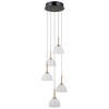 Szklana lampa zwis Montiela PND-34374-5-BK LED 125W 3000K czarny biały złoty