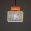 Ekologiczna lampa wisząca Duo 3255 naturalna juta pomarańczowy