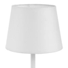 Stolikowa lampa abażurowa Maja 2935 TK Lighting z tkaniny metalowa biała