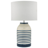 Ceramiczna lampa stołowa Zabe ZAB4223 Dar Lighting w paski niebieska biała