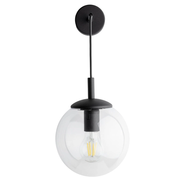 Lampa naścienna do holu Esme 5387 bubble przezroczysta czarna