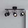 Regulowana lampa sufitowa Retro ABR-RRH-C-3XGU10 Abruzzo czarny srebrny