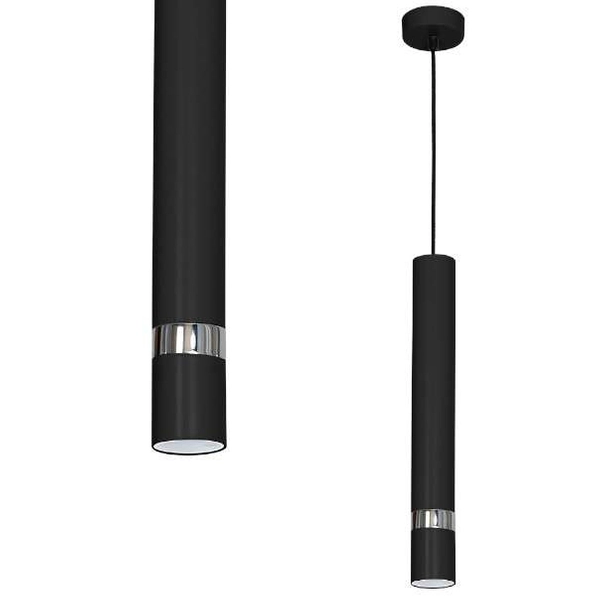Loftowa LAMPA wisząca JOKER MLP1413 Milagro metalowa OPRAWA tuba zwis czarny srebrny