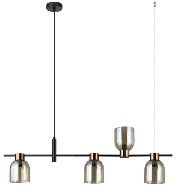 Jadalniana lampa wisząca Servio PND-66892-4-BK-AMB czarna