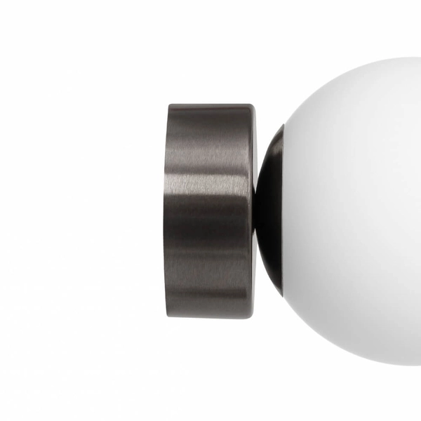 Kinkiet okrągły ścienny MIJA 21085120 Kaspa kula szklana biała tytan