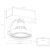 Metalowa lampa sufitowa Dorian 22968/12/30 Lucide LED 12W 2200K czarna