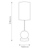 Nocna lampa do sypialni Marni QN-MARNI-TL-M-NBR LED 12W 3000K tuba mosiądz