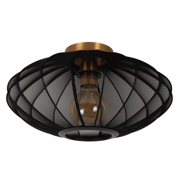 Sypialniana lampa sufitowa Corina 03147/40/30 klosz siatka złota czarna