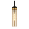 Szklana lampa wisząca Malika 1 PL0140-1 Yaskr złota czarna miodowa