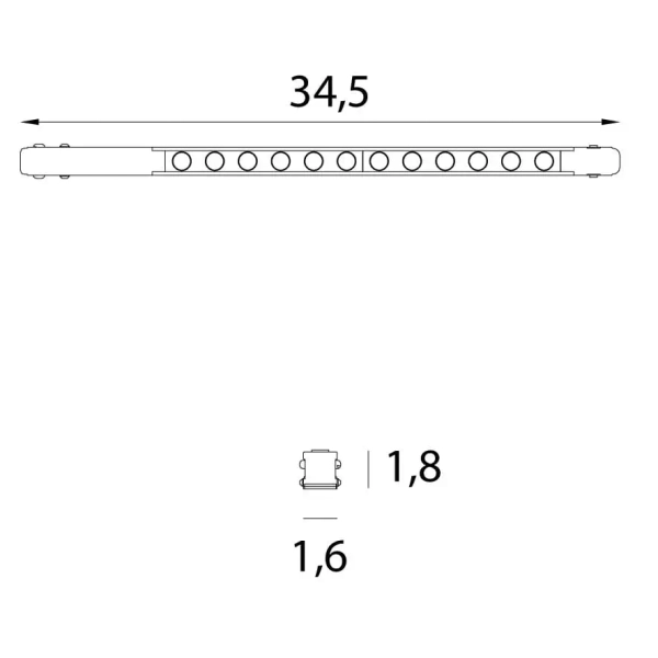 Magnetyczna lampa sufitowa M0059N LED 11,6W 3000K belka biała