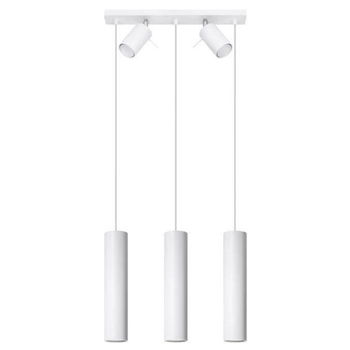 Wisząca lampa nad stół Ring SL.1098 Sollux z reflektorkami biała