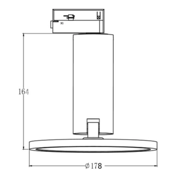 Lampa do szynoprzewodu Aquilion LP-220/1R BK SET LED 12W 3000K czarny