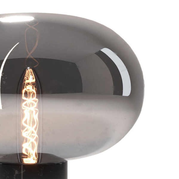 Lampka nocna Moonstone T0055 Maxlight do sypialni przydymiona biała
