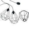 LAMPA wisząca BASKET 7215 Milagro druciana OPRAWA metalowa listwa ZWIS klatki loft czarne