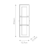 Ścienna lampa prostokąt Blakley QN-BLAKLEY-M-BK LED 13W 3000K IP44 czarny
