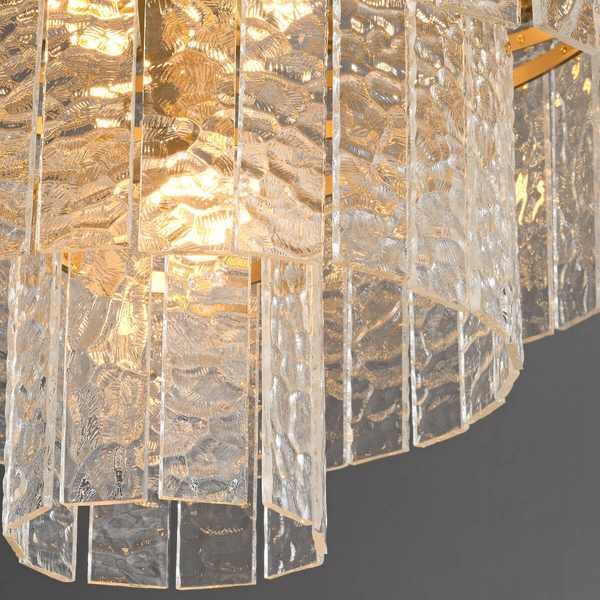 Lampa zwis Iceland ST-6308-6 Step lód kryształki pałacowa do salonu złota