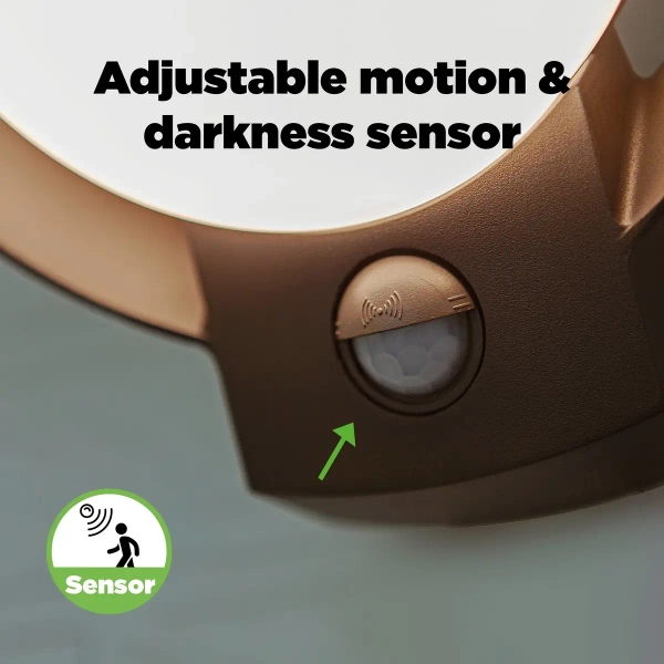 Elewacyjna lampa ścienna Polo LED 16W 3000K okrągła IP54 grafitowa