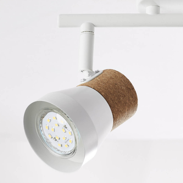 Jadalniana lampa sufitowa Moka 75713/75 spot korek biały