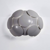 Lampa ścienna okrągła Santina W0317-01A-U1GM Italux do jadalni szara