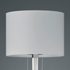 Stojąca lampa do salonu Nandor 475310307 metalowa z abażurem biała nikiel