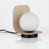 Lampka na biurko HERAS LE44296 bubble ball drewniana czarna