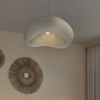 Biała lampa wisząca OSTIA 1690 1xE27 kopuła japandi