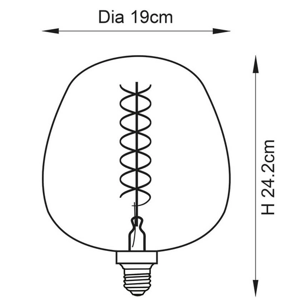 Szklana żarówka Helix 98083 LED E27 50lm 4W 1800K przydymiony