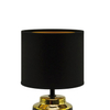 Ceramiczna LAMPKA stojąca HELENA 03788 Ideus stołowa LAMPA abażurowa czarna