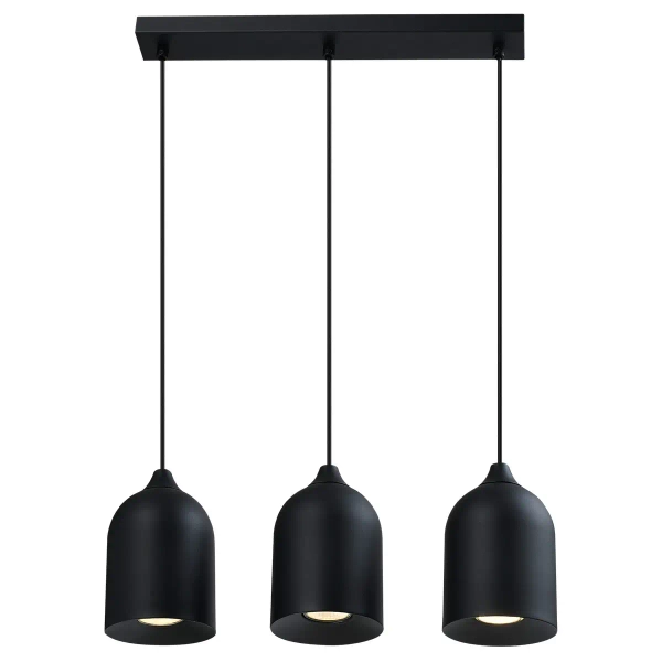 Potrójny wiszący żyrandol Nilo LP-0110/3L BK do jadalni czarny